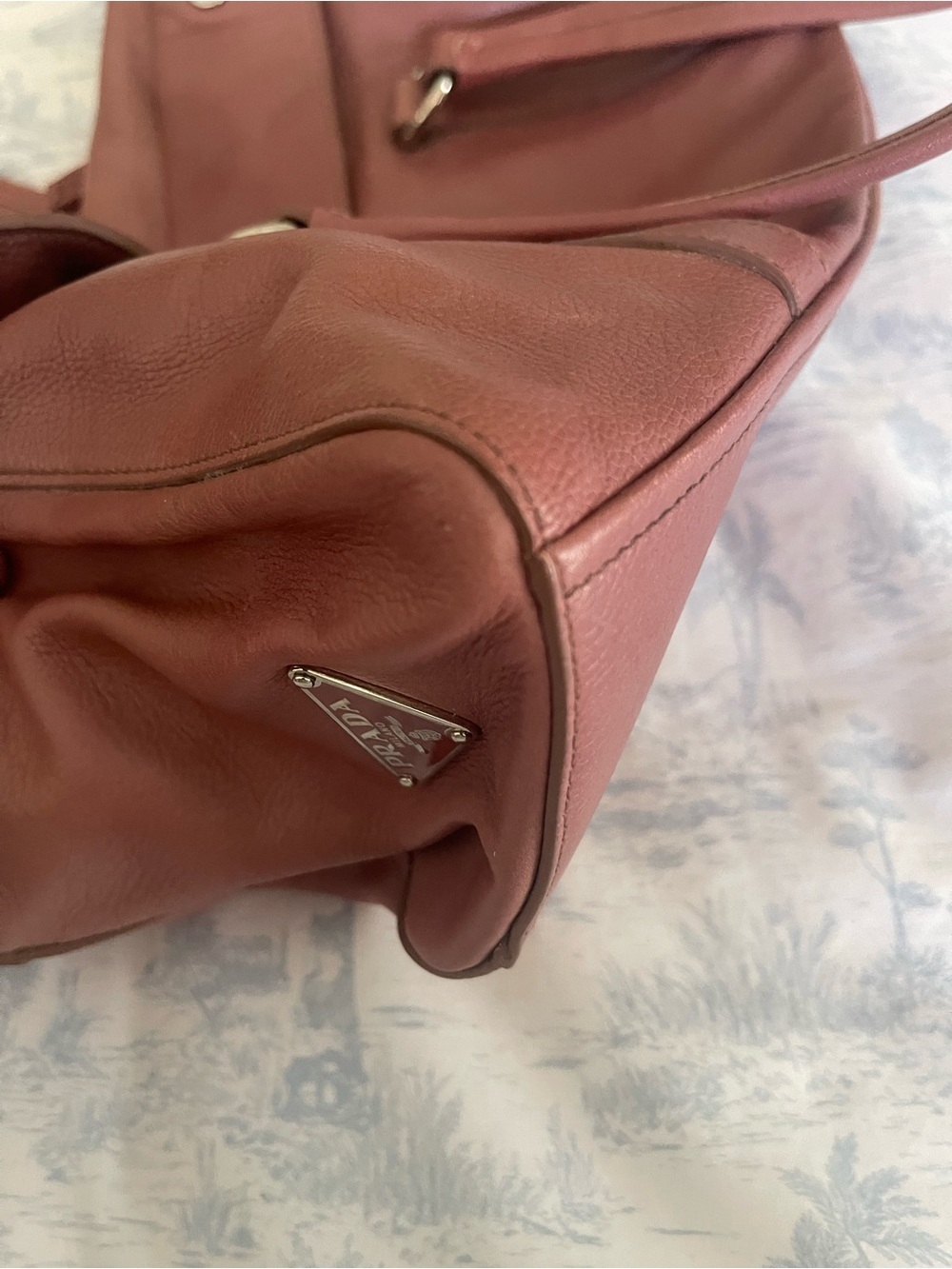 Prada Tan Leather Shoulder Bag - Picture 8 of 12